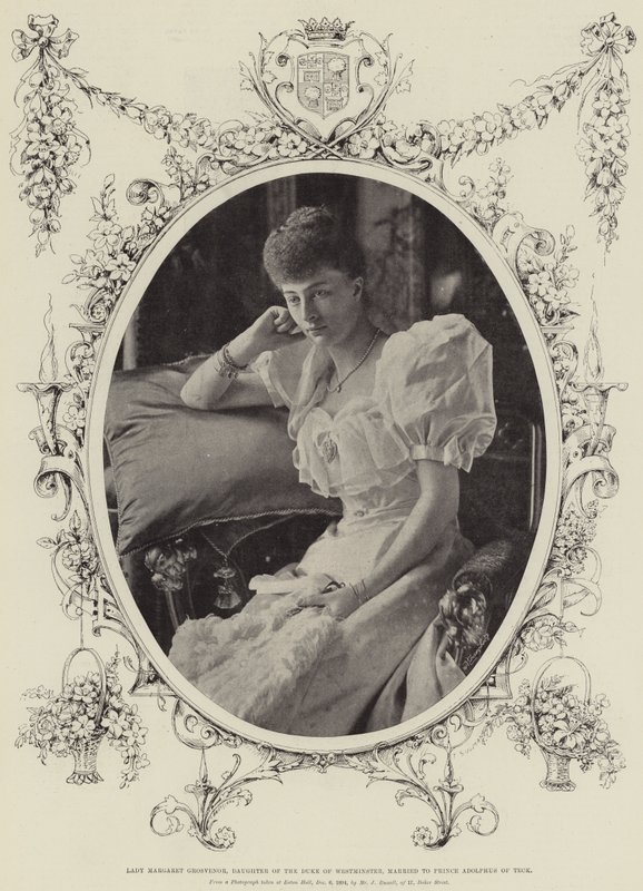 Lady Margaret Grosvenor, Westminster hercegének lánya, Adolphus Teck hercege. alkotó: English Photographer