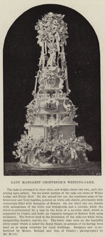 Lady Margaret Grosvenors esküvői torta alkotó: English Photographer