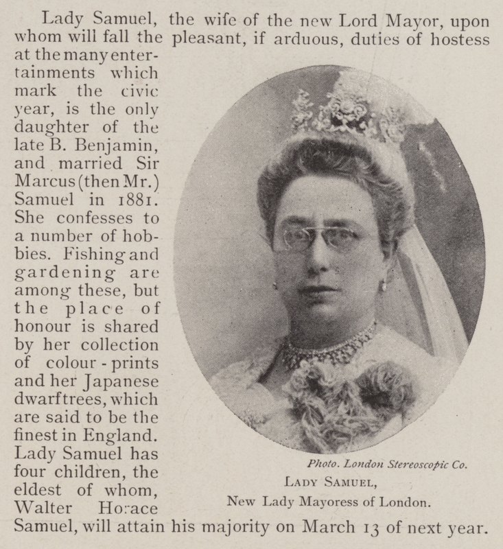 Lady Samuel, London új polgármestere alkotó: English Photographer