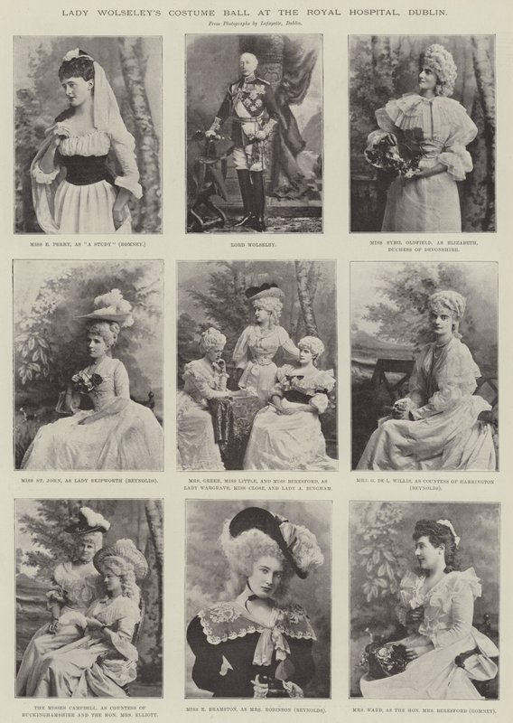Lady Wolseleys jelmezbál a dublini királyi kórházban alkotó: English Photographer