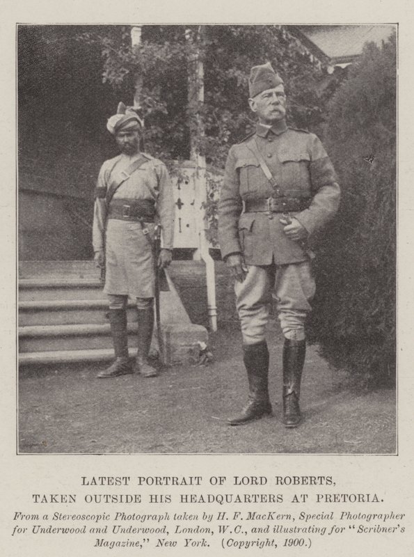 Lord Roberts legújabb portréja, a Pretoria-i főhadiszállásán kívül készült alkotó: English Photographer