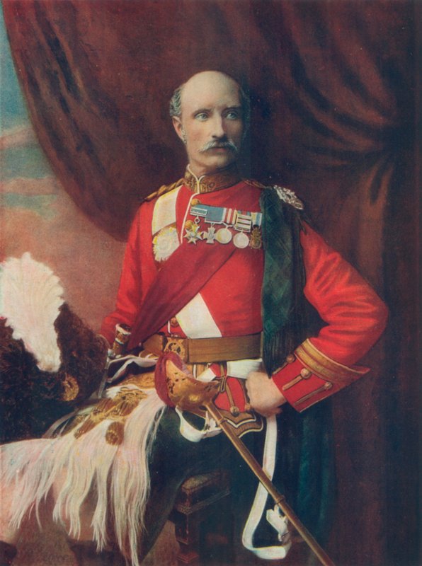 Sir George White altábornagy, Gordon Highlanders ezredesének egyenruhájában alkotó: English Photographer