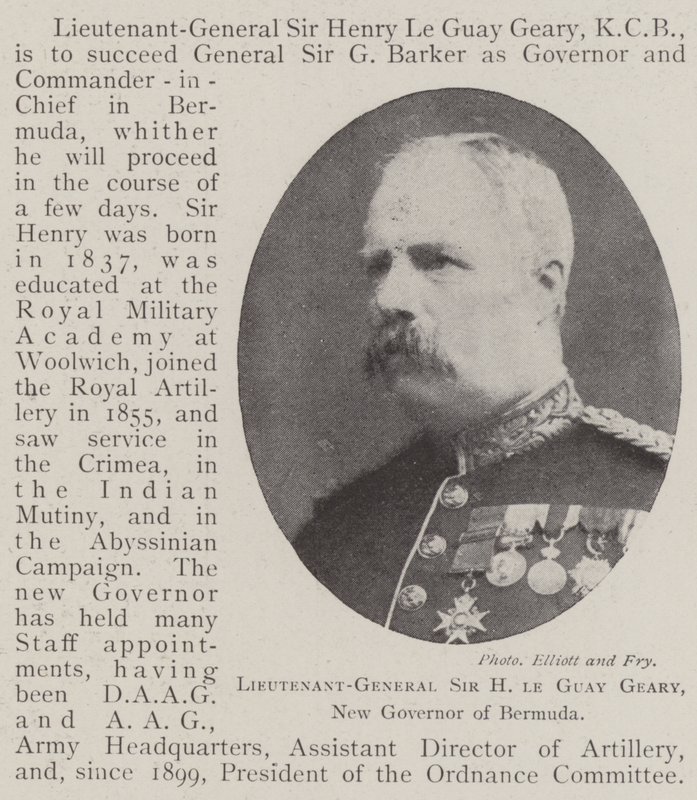 Sir H Le Guay Geary altábornagy, Bermuda új kormányzója alkotó: English Photographer