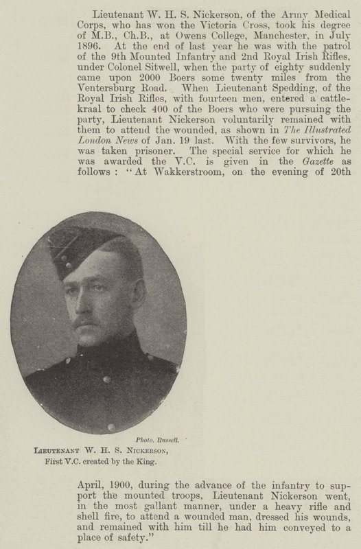 W H S Nickerson hadnagy, a király által létrehozott első alvezér alkotó: English Photographer