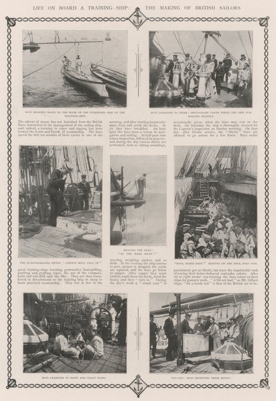 Élet a kiképzőhajó fedélzetén, a brit tengerészek készítése alkotó: English Photographer