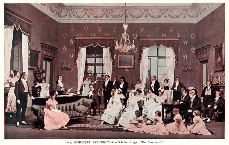 Lila idő, Schubert-est, Von Schober énekli a Szerenádot (f/w fotó) alkotó: English Photographer