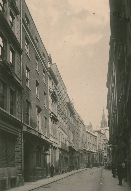 Lombard Street, London; fénykép; 1885 júniusában kelt alkotó: English Photographer