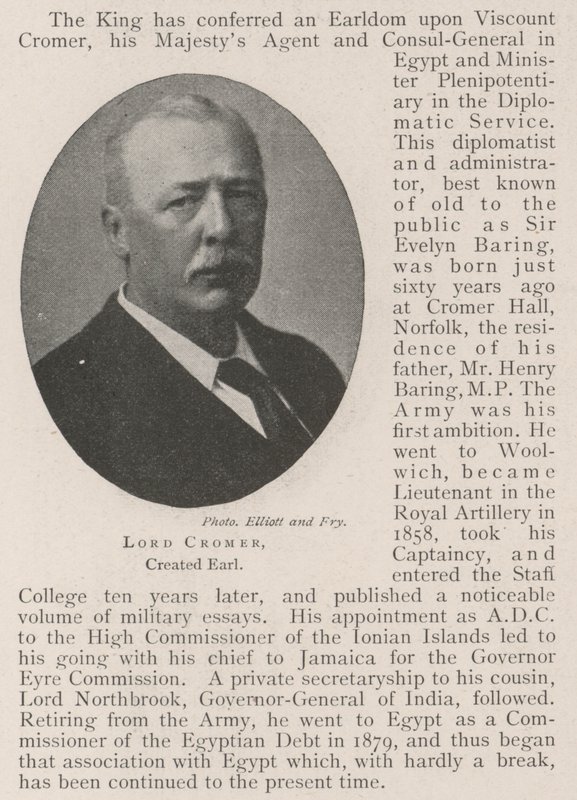 Lord Cromer, Earl teremtette alkotó: English Photographer