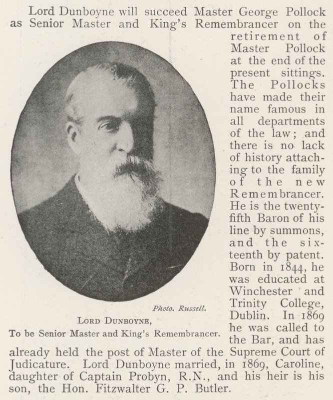Lord Dunboyne, legyen a rangidős mester és a királyok emlékezője alkotó: English Photographer