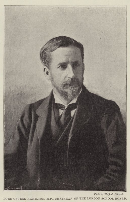 Lord George Hamilton, parlamenti képviselő, a London School Board elnöke alkotó: English Photographer