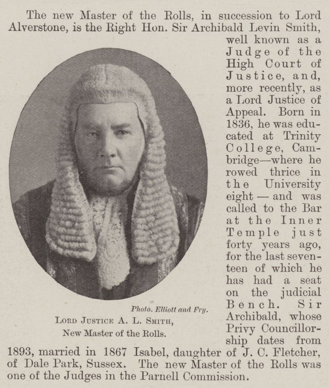 Lord Justice A L Smith, a tekercsek új mestere alkotó: English Photographer