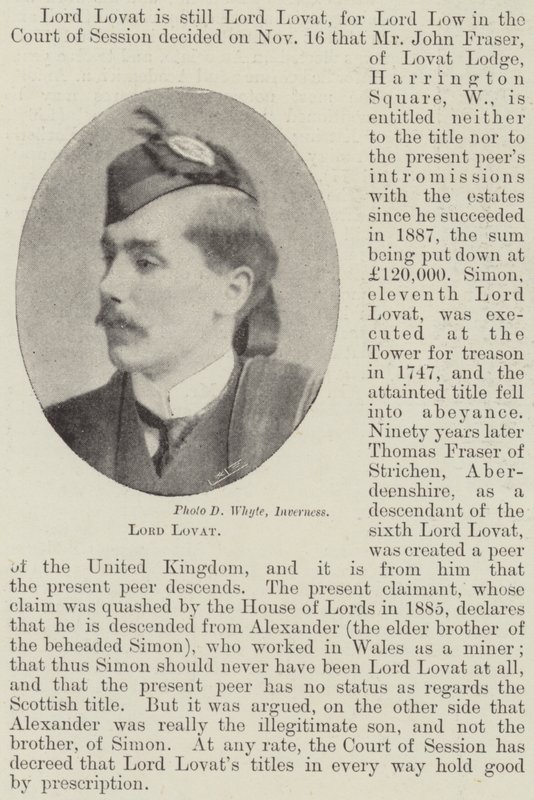 Lord Lovat alkotó: English Photographer