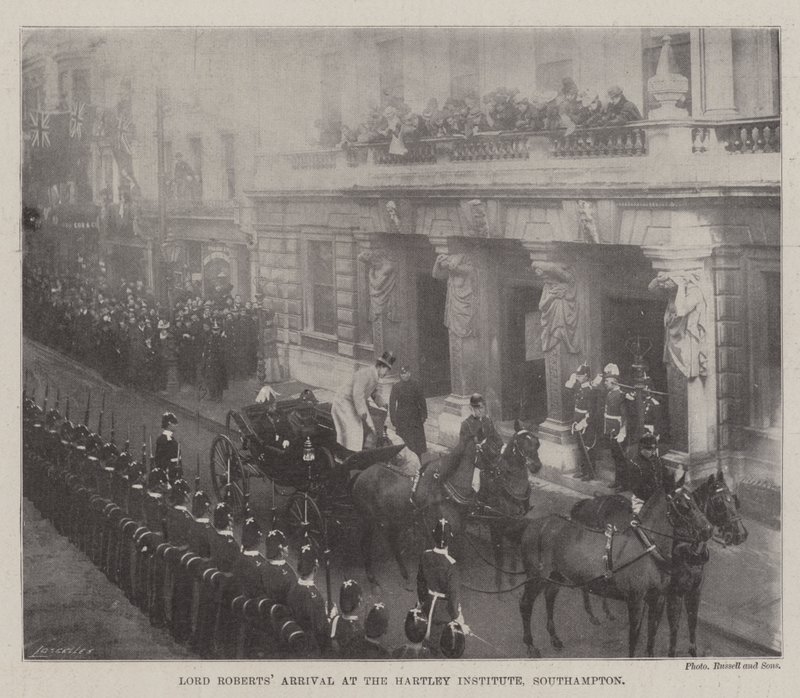 Lord Roberts érkezése a Southamptoni Hartley Intézetbe alkotó: English Photographer