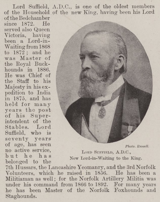 Lord Suffield, ADC, New Lord-in-Waiting to the King alkotó: English Photographer