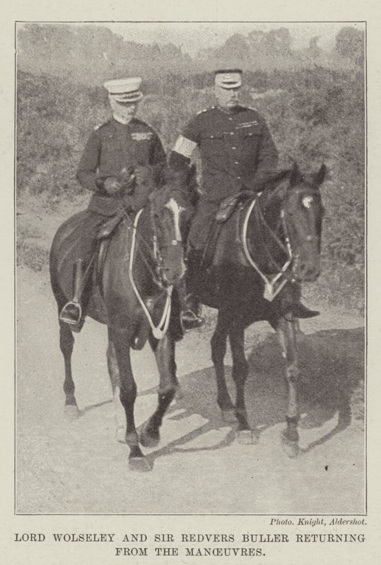 Lord Wolseley és Sir Redvers Buller visszatérnek a manőverekről alkotó: English Photographer