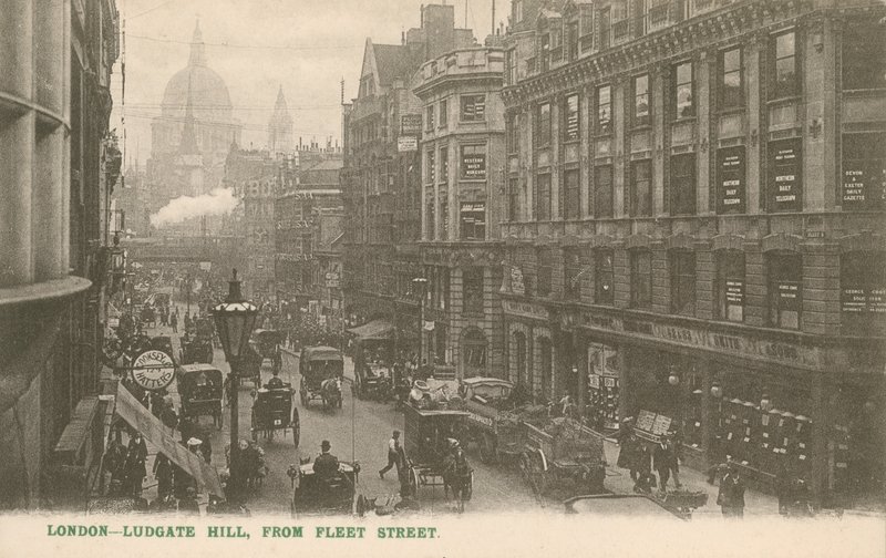 Ludgate Hill a londoni Fleet Streetről alkotó: English Photographer