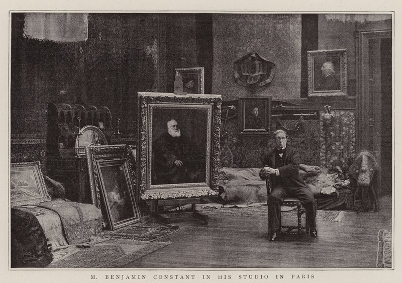 M Benjamin Constant a párizsi stúdiójában alkotó: English Photographer