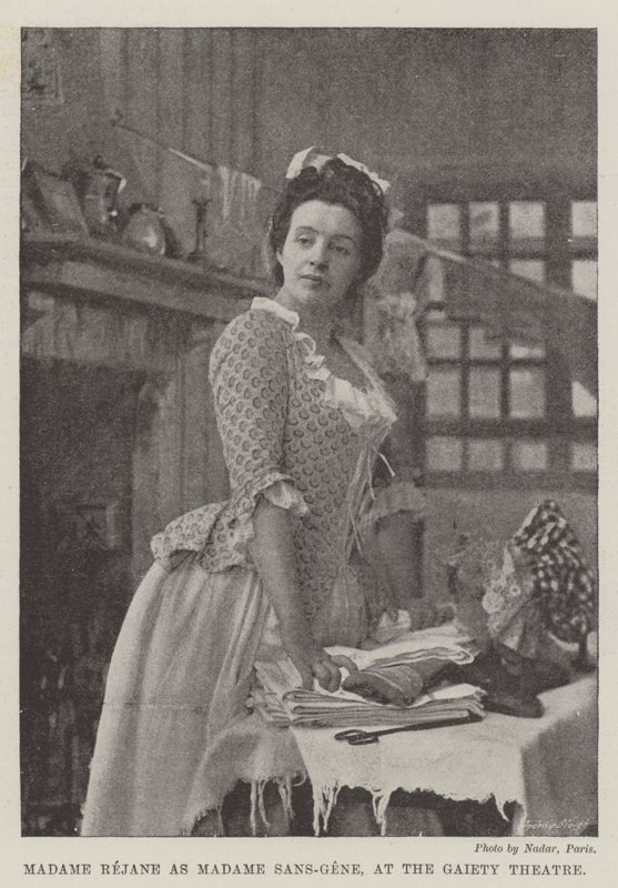 Madame Rejane Madame Sans-Gene szerepében a Gaiety Színházban alkotó: English Photographer