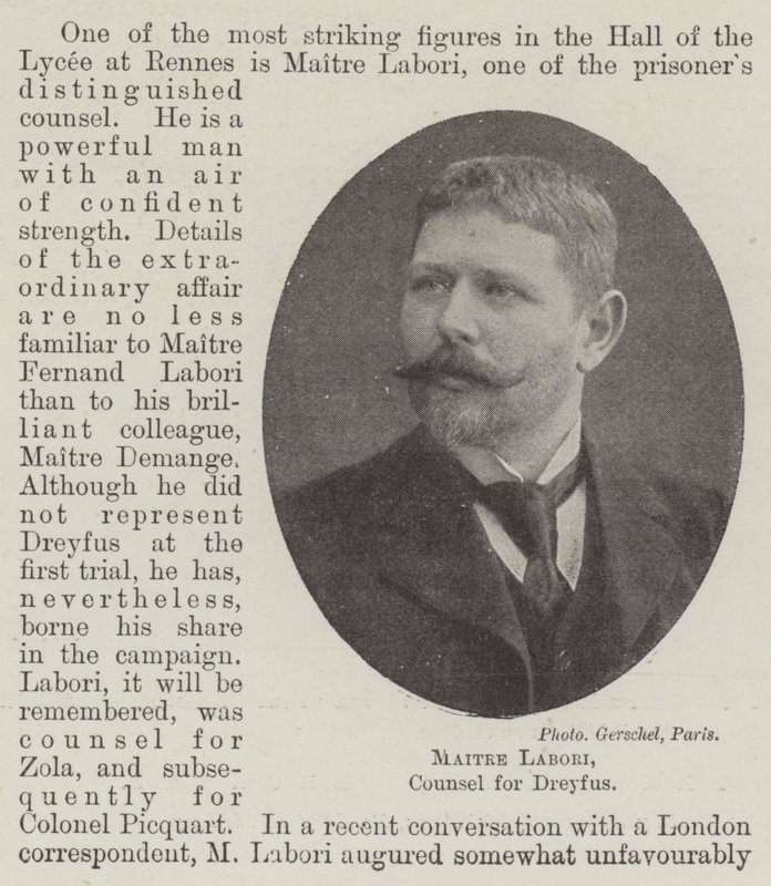 Maitre Labori, Dreyfus jogtanácsosa alkotó: English Photographer