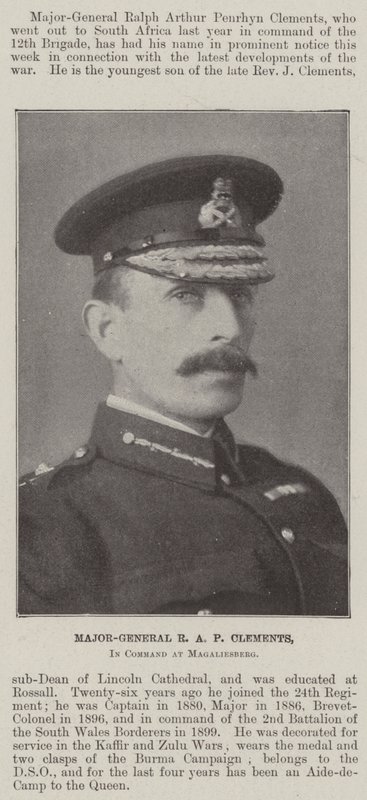 RA P Clements vezérőrnagy, Magaliesberg parancsnoka alkotó: English Photographer