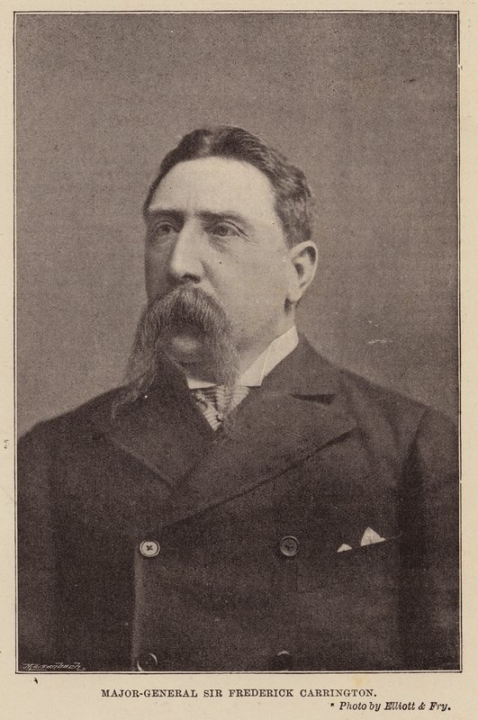 Sir Frederick Carrington vezérőrnagy (f/w fotó) alkotó: English Photographer