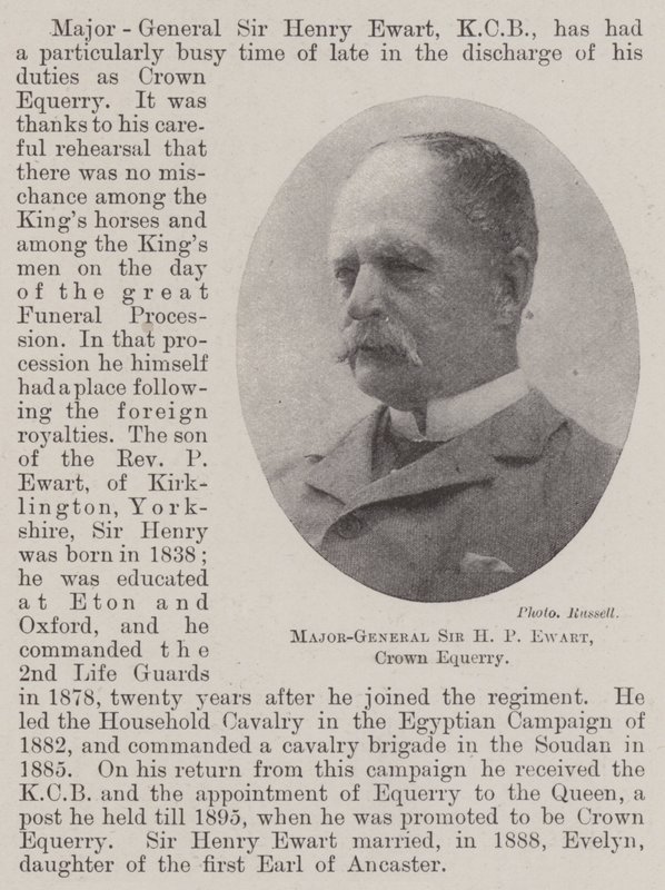 Sir H. P. Ewart vezérőrnagy, Crown Equerry alkotó: English Photographer