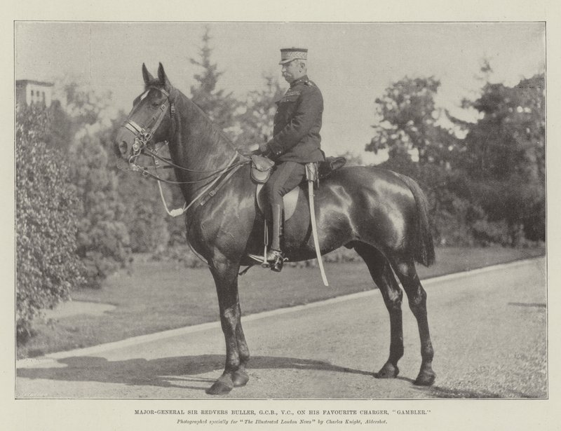 Sir Redvers Buller vezérőrnagy, GCB, VC, kedvenc töltőjén, szerencsejátékosán alkotó: English Photographer