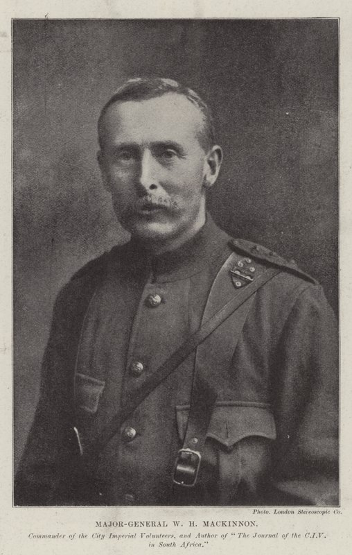 W H Mackinnon vezérőrnagy, a City Imperial Volunteers parancsnoka és a The Journal of the CIV in South Africa szerzője alkotó: English Photographer