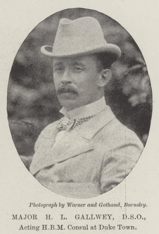 H L Gallwey őrnagy, DSO, megbízott HBM konzul Duke Townban alkotó: English Photographer