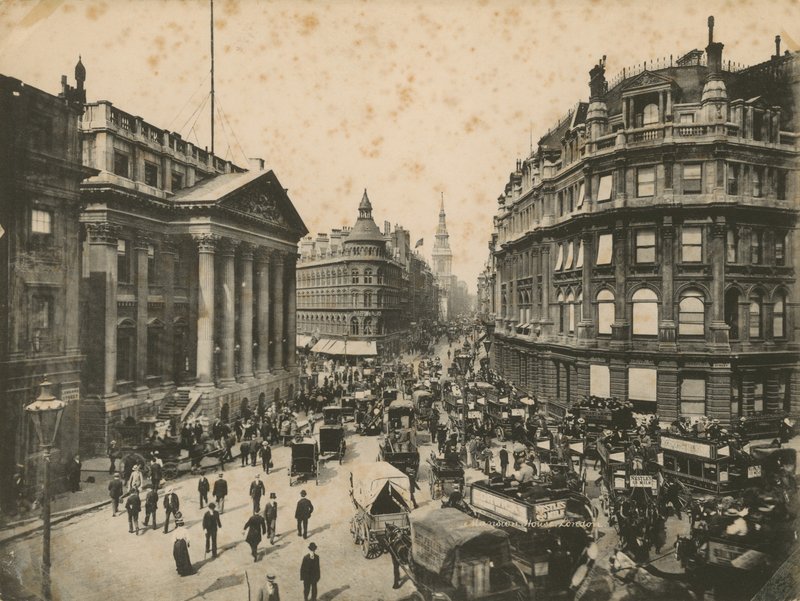 Mansion House, Queen Victoria Street és Cheapside, London alkotó: English Photographer