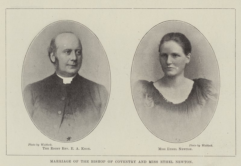 Coventry püspökének és Miss Ethel Newtonnak házassága alkotó: English Photographer