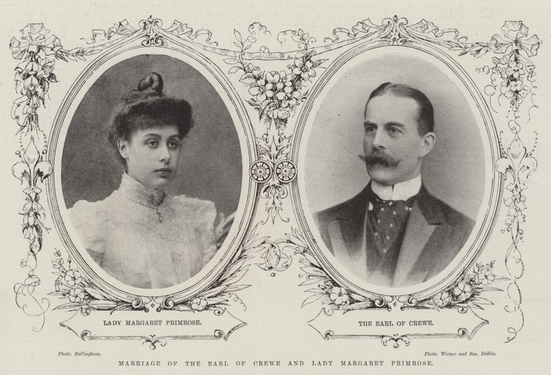 Crewe grófja és Lady Margaret Primrose házassága alkotó: English Photographer