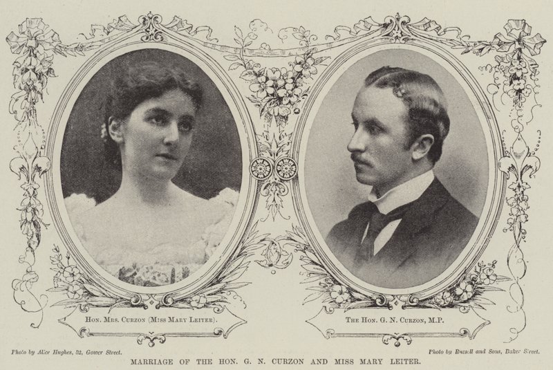 A tisztelt G N Curzon és Miss Mary Leiter házassága alkotó: English Photographer