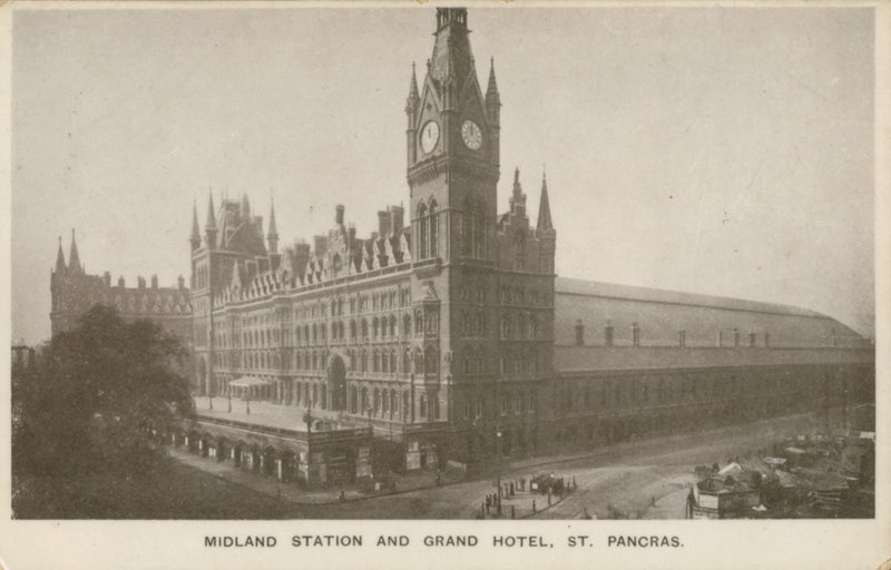 Midland pályaudvar és Grand Hotel, St Pancras, London alkotó: English Photographer