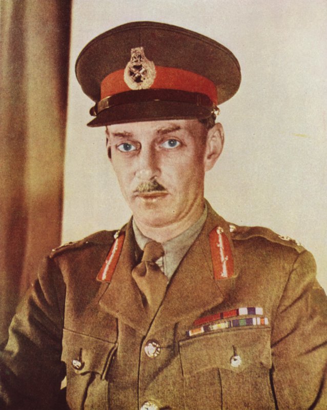 Miles Dempsey brit tábornok, aki a normandiai partraszálláson a második hadsereg parancsnoka volt, és az első brit parancsnok, aki átkelt a Rajnán, a II. alkotó: English Photographer