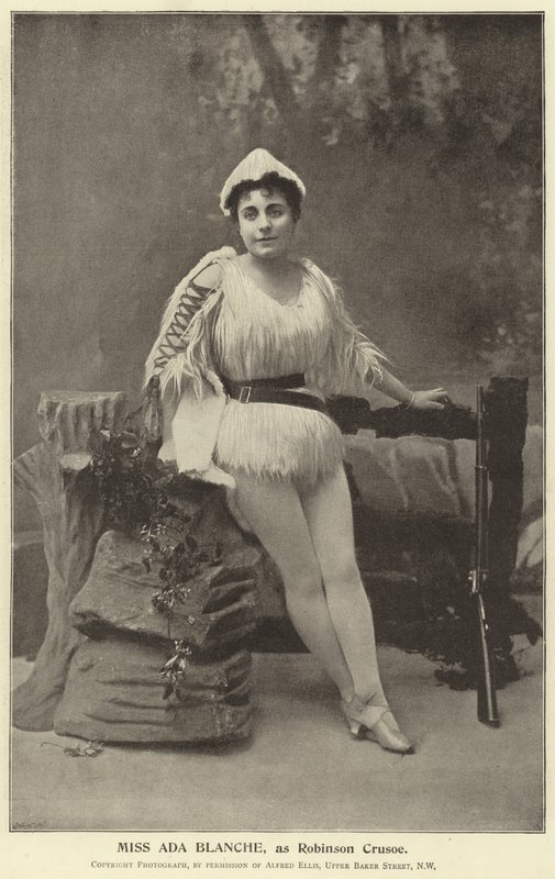 Miss Ada Blanche, mint Robinson Crusoe alkotó: English Photographer