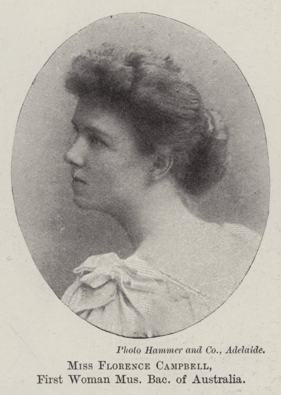 Florence Campbell kisasszony, Ausztrália első női főiskolai diplomája alkotó: English Photographer