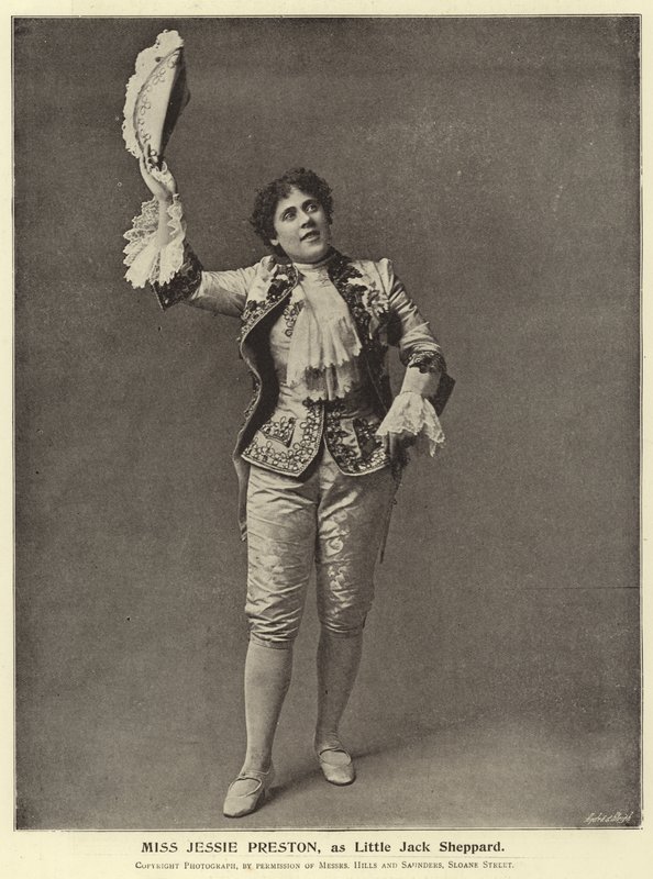 Miss Jessie Preston, mint Little Jack Sheppard alkotó: English Photographer
