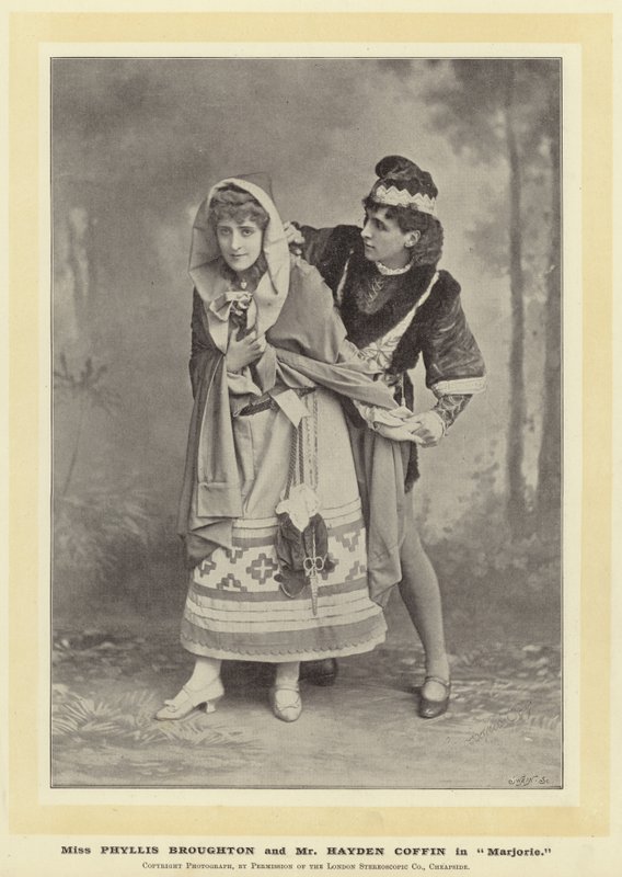 Miss Phyllis Broughton és Mr Hayden Coffin a Marjorie-ban alkotó: English Photographer