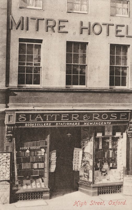 Mitre Hotel és Slatter and Rose, High Street, Oxford (f/w fotó) alkotó: English Photographer
