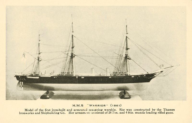 A HMS Warrior modellje alkotó: English Photographer