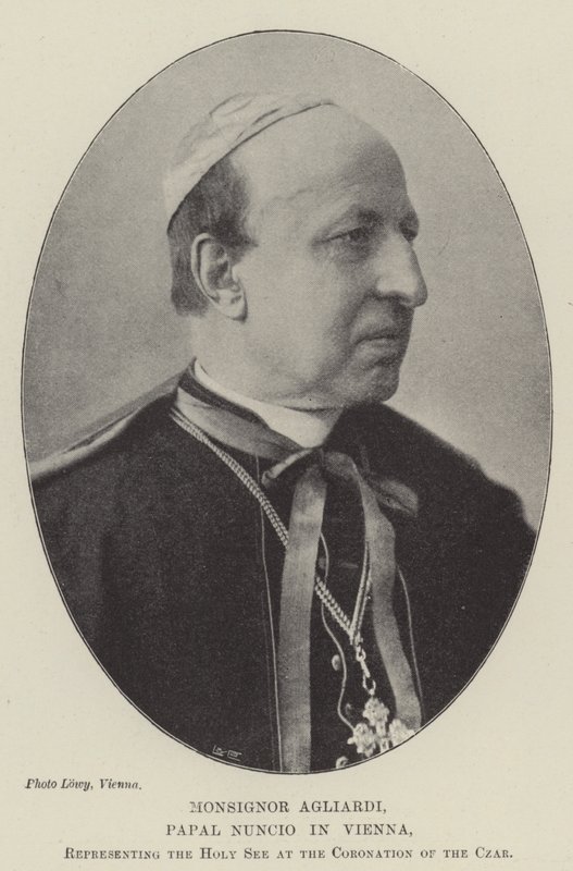 Monsignor Agliardi, pápai nuncius Bécsben, a Szentszék képviseletében a cárkoronázáskor alkotó: English Photographer