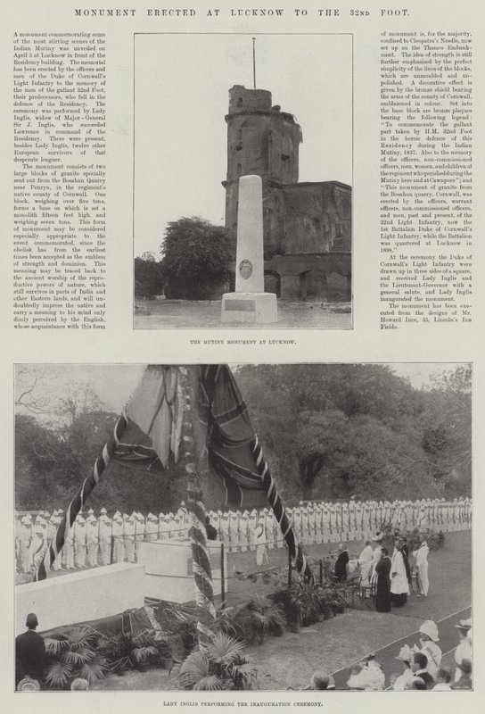 Lucknowban állított emlékmű a 32. lábhoz alkotó: English Photographer