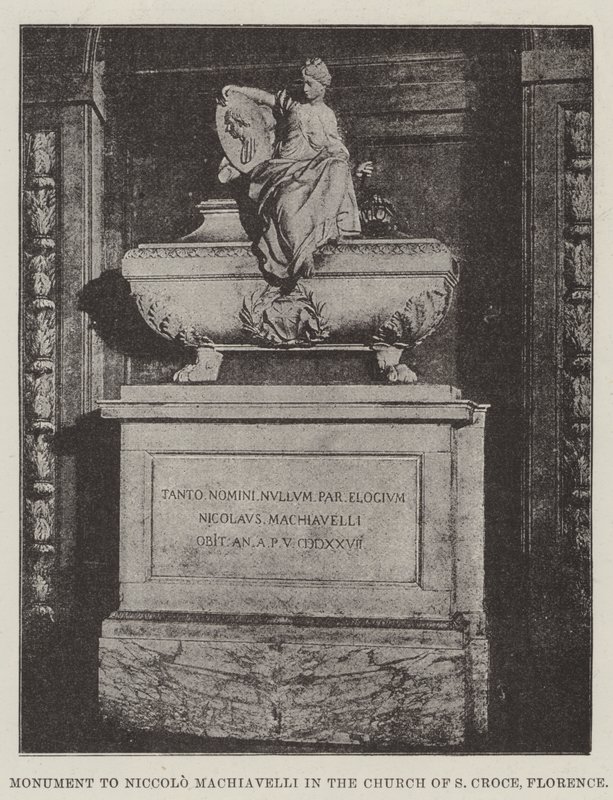 Niccolo Machiavelli emlékműve a firenzei S Croce templomban alkotó: English Photographer