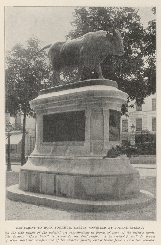 Rosa Bonheur emlékműve, amelyet nemrégiben avattak fel Fontainebleau-ban alkotó: English Photographer