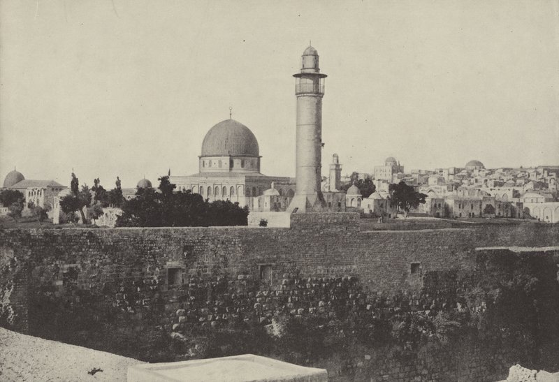 Omar mecsete és a zsidó negyed, ahol Krisztus kiűzte a pénzváltókat a templomból alkotó: English Photographer