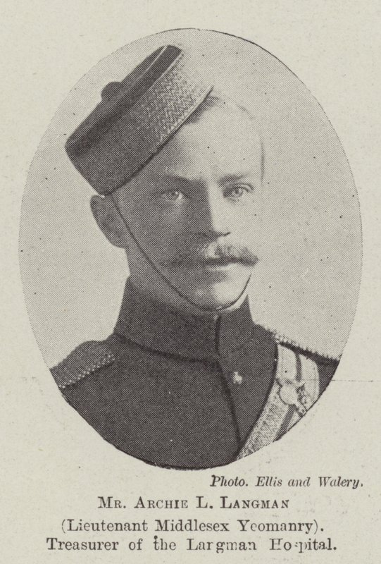 Archie L Langman úr, Middlesex Yeomanry hadnagy, a Langman Kórház pénztárosa alkotó: English Photographer