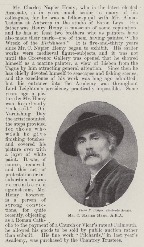 C. Napier Hemy, ARA alkotó: English Photographer