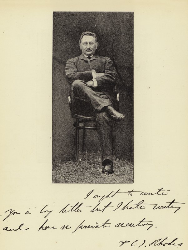 Cecil J Rhodes, Cape Colony miniszterelnöke alkotó: English Photographer