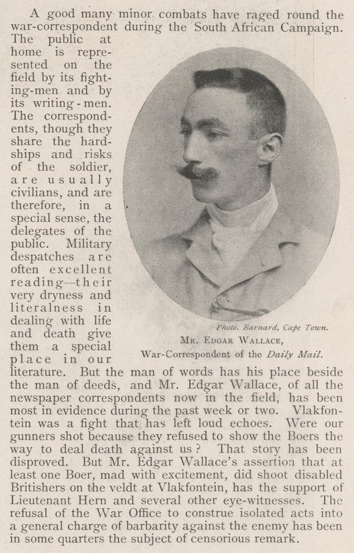 Edgar Wallace úr, a Daily Mail háborús tudósítója alkotó: English Photographer